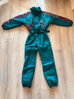 70's retro skipak groen / paars van Brugi, Kleding | Dames, Wintersportkleding, Ophalen of Verzenden, Zo goed als nieuw, Maat 34 (XS) of kleiner