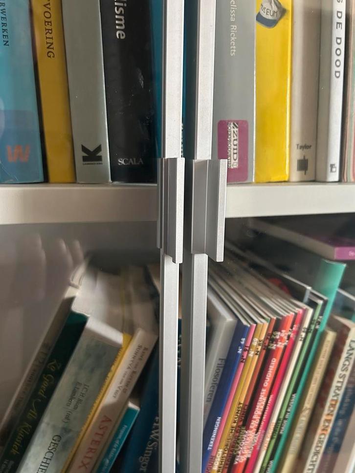 Ikea Billy vitrine/-glazen deuren 6 stuks 80.-, 2 stuks 35.-, Huis en Inrichting, Kasten | Boekenkasten, Zo goed als nieuw, Met deur(en)