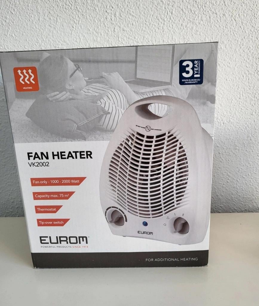 Eurom VK2002 Ventilator Kachel - Nieuw in doos, Overige soorten, Elektrisch, Nieuw, Ophalen of Verzenden