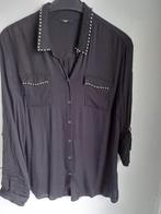 GUESS Supermooie zwarte blouse mt. L  *studs*, Guess, Zwart, Maat 42/44 (L), Ophalen of Verzenden