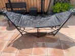 Hangmat inklapbaar zwart zgan, Tuin en Terras, Ophalen, Zo goed als nieuw, Inklapbaar