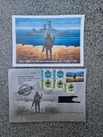 Oekraïense Postzegel & Ansichtkaart - Russisch Schip, Postzegels en Munten, Ophalen of Verzenden, Na 1940, Gestempeld