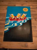 Vintage Amstel Bier Reclamebord, Ophalen of Verzenden, Gebruikt, Reclamebord, Plaat of Schild, Amstel