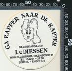 Sticker: Dameskapsalon Diessen - Berkel Enschot, Overige typen, Ophalen of Verzenden, Zo goed als nieuw