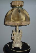 Retro tafellamp met beeld, Ophalen, Metaal, Minder dan 50 cm