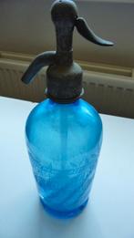 Spuitwaterfles blauw glas, Antiek en Kunst, Ophalen of Verzenden