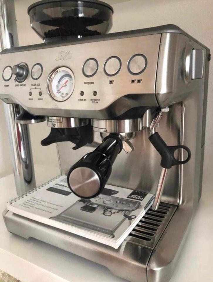 SOLIS Grind & Infuse Pro 115A Espresso apparaat, Witgoed en Apparatuur, Koffiezetapparaten, Zo goed als nieuw, Gemalen koffie