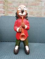 Houten clown beeld, Antiek en Kunst, Kunst | Beelden en Houtsnijwerken, Ophalen