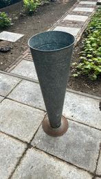 Zinken tuinvaas, Ophalen, Gebruikt, Minder dan 60 cm, Rond