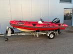 Zodiac rib met pega trailer en buitenboordmotor, Watersport en Boten, Ophalen, Benzine, Minder dan 70 pk, Overige materialen