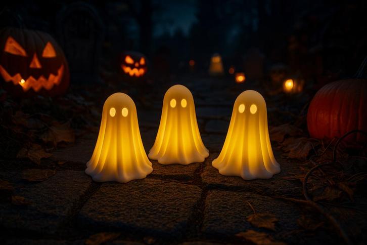 Spookjes Halloween - 3 stuks, Hobby en Vrije tijd, Feestartikelen, Nieuw, Versiering, Halloween of Griezel, Ophalen of Verzenden