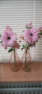 Flower Vase with artificial good quality flower, Overige kleuren, Nieuw, Ophalen of Verzenden, Glas