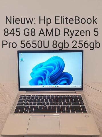 Nieuw: Hp EliteBook 845 G8 AMD Ryzen 5 Pro 5650U 8gb 256 SSD beschikbaar voor biedingen