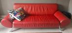 3 zits Rolf Benz design (vintage) Bank leer, rood, Huis en Inrichting, Banken | Bankstellen, Ophalen, Gebruikt, Driepersoons, Rechte bank