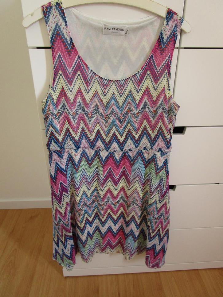 Ravi Famous - vrolijk zomer jurkje maat M/L, Kleding | Dames, Jurken, Zo goed als nieuw, Maat 38/40 (M), Boven de knie, Ophalen of Verzenden