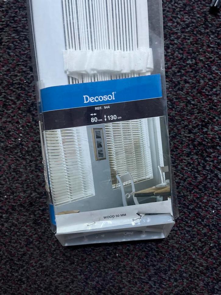 Decosol Houten Jaloezie - 80x130cm - Retouritem, Huis en Inrichting, Stoffering | Gordijnen en Lamellen, Nieuw, 100 tot 150 cm