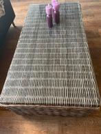 Mooie Salontafel - Rotan Look, Huis en Inrichting, Gebruikt, Glas, Minder dan 50 cm, Rechthoekig
