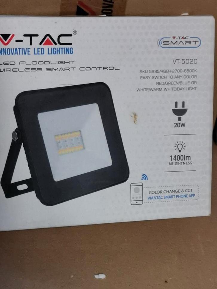 Slimme RGBW LED Floodlight - Nieuw in doos, Tuin en Terras, Buitenverlichting, Nieuw, Overige typen, Aluminium, Minder dan 50 watt
