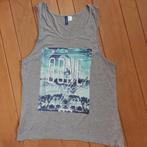 H&M Divided hemd grijs met surf print maat M, Kleding | Heren, Maat 48/50 (M), Ophalen of Verzenden, Zo goed als nieuw, Grijs