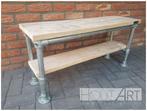 Schoenenkast steigerbuis met steigerhout, Info@hout-art.nl, Nieuw, Ophalen of Verzenden, Hoeves 3