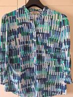 Vrolijke en nette blouse met 3/4 mouw merk Sensia, Maat 38/40 (M), Blauw, Zo goed als nieuw, Sensia