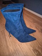 ZGAN suede blauwe enkellaarsjes met hoge hak, maat 42, Blauw, Lage of Enkellaarzen, Ophalen of Verzenden, Zo goed als nieuw