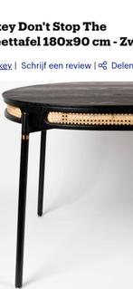 eetkamertafel merk Bold Monkey zwart met webbing 180 x 90 cm, Ophalen, Nieuw, Eigentijds, 4 tot 6 stoelen