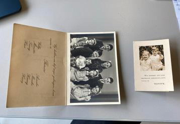 2 x geboortekaart, echte foto, van Beers-Nefkens, 1936/47 beschikbaar voor biedingen