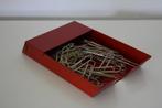 Vintage metalen organizer en paperclip NVF 60's industrieel, Ophalen of Verzenden, Gebruikt