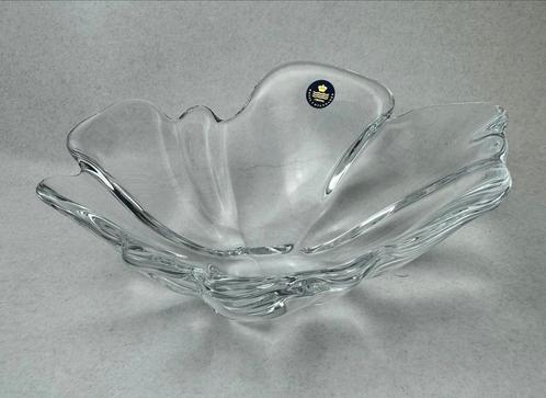 Kristallen schaal Royal Copenhagen – helder glas, bloemvorm, Antiek en Kunst, Antiek | Glas en Kristal, Ophalen of Verzenden