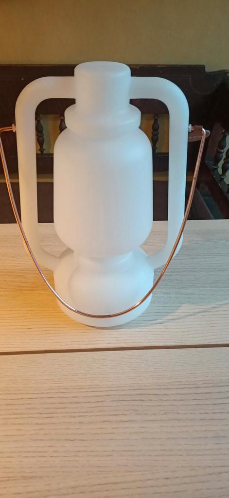 Oplaadbare Stormlamp - Caravanity QAZQA, Huis en Inrichting, Lampen | Hanglampen, Zo goed als nieuw, Minder dan 50 cm, Kunststof