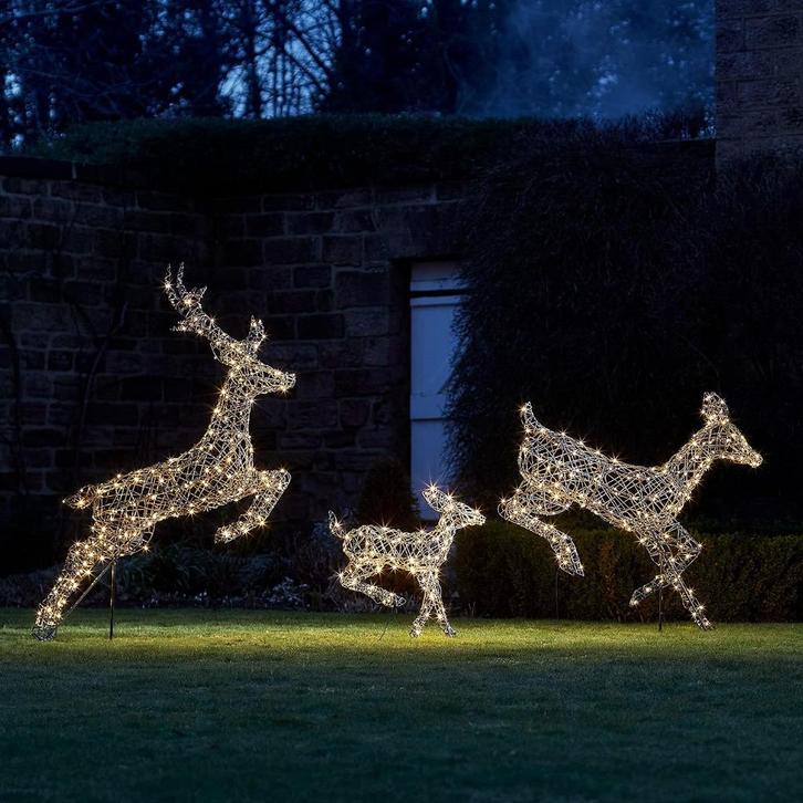 Complete Led Rendieren Familie 3 Stuks Voor Binnen & Buiten., Diversen, Kerst, Nieuw, Ophalen of Verzenden