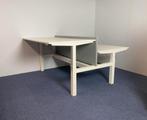 2 x Bench zit/sta bureau Ahrend, 180 x 210 cm. - wit, Huis en Inrichting, Bureaus, Ophalen, Elektrisch, Gebruikt, Stabureau