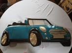 wanddecoratie blauwe Mini cooper cabrio, Ophalen of Verzenden, Zo goed als nieuw, Nvt, Nvt