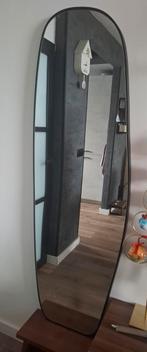 Organische staande zwarte spiegel, 50 x 150 cm, Ophalen, Zo goed als nieuw, Overige vormen, 150 tot 200 cm