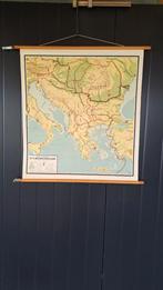 Oude Schoolkaart Balkan - 87x93cm, Ophalen of Verzenden