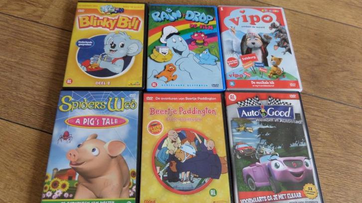 Blinky Bill, Spiders Web, Vipo, Paddington, Raindrop, Auto, Cd's en Dvd's, Dvd's | Kinderen en Jeugd, Zo goed als nieuw, Film