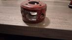 Rode keramische theelicht houder, Ophalen, Overige materialen, Gebruikt, Bruin