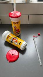 Hard plastic M&M bekers 0,75l, deksels en rietjes, Overige materialen, Overige typen, Nieuw, Ophalen of Verzenden