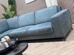 ZGAN Micro Lederen Hoekbank - Vergrijsd Blauw - 277 x 220, Ophalen, 250 tot 300 cm, ., Hoekbank