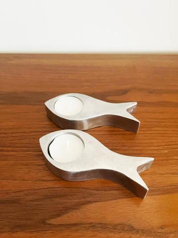 Ikea vintage kandelaars visvorm beschikbaar voor biedingen