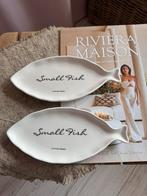 ZGAN 2X Riviera Maison Fish  Plate’s  22cm/10cm en Meer, Huis en Inrichting, Keuken | Servies, Ophalen of Verzenden, Zo goed als nieuw