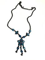 Vintage Toenga ketting, Sieraden, Tassen en Uiterlijk, Ophalen of Verzenden, Zo goed als nieuw, Blauw, Steen of Mineraal