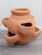 terracotta kruiden/aardbeienpot, Gebruikt, Rond, Ophalen of Verzenden, Minder dan 40 cm