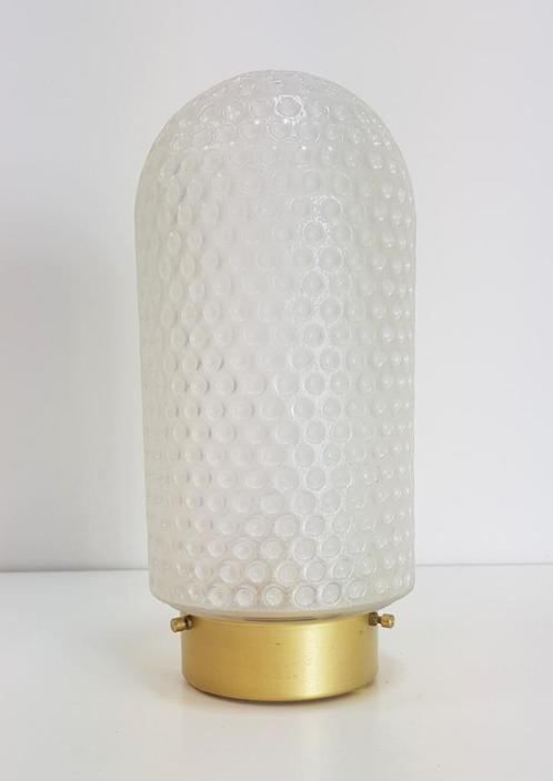 Vintage peill & putzler plafondlamp glas goud lamp '60, Huis en Inrichting, Lampen | Plafondlampen, Zo goed als nieuw, Glas, Metaal