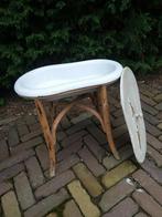Emaille babybad op rotan standaard, Ophalen