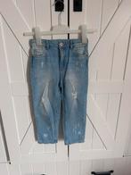 Vingino ripped mom jeans, wijd model. Maat 110, Meisje, Ophalen of Verzenden, Broek, Zo goed als nieuw