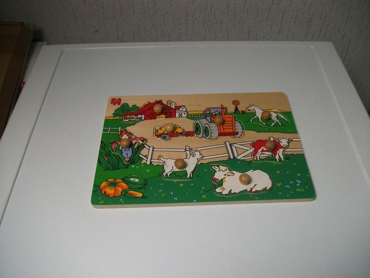 Puzzel Jumbo grote knoppen 8 delig, Kinderen en Baby's, Speelgoed | Houten speelgoed, Gebruikt, Ophalen of Verzenden