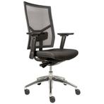 MN Almeria Bureaustoel Zwart Chroom Netweave