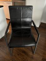 Lederen Eetkamerstoelen 6 stuks, Huis en Inrichting, Stoelen, Ophalen, Gebruikt, Zwart, Leer